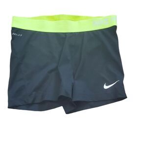 Nike Black & Green Compression Shorts